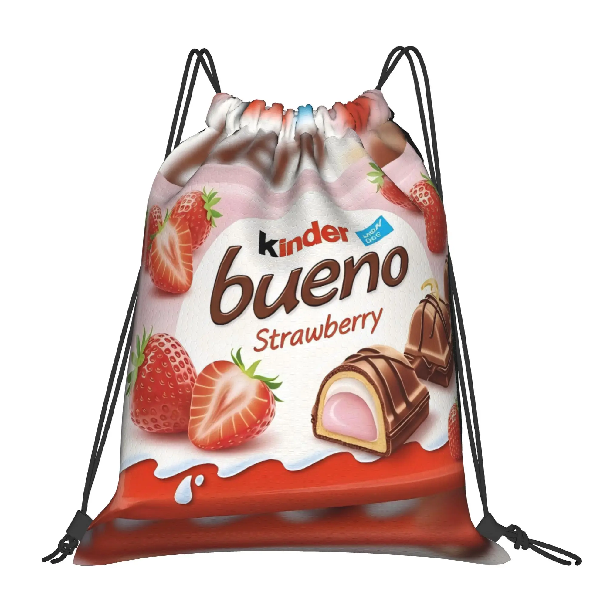 Kinder Bueno 6 kinder  Portable Sports Drawstring Backpack Riding Backpack Gym Clothes Drawstring Bags
