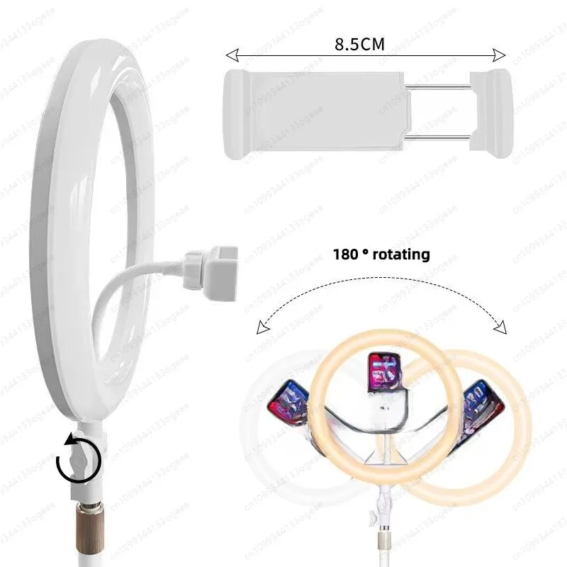 حامل الهاتف المحمول سطح المكتب المحمول استخدام مصباح حلقة السيلفي رخيصة قابلة للتطوير مصباح حلقة صغير صب Tel Selfie