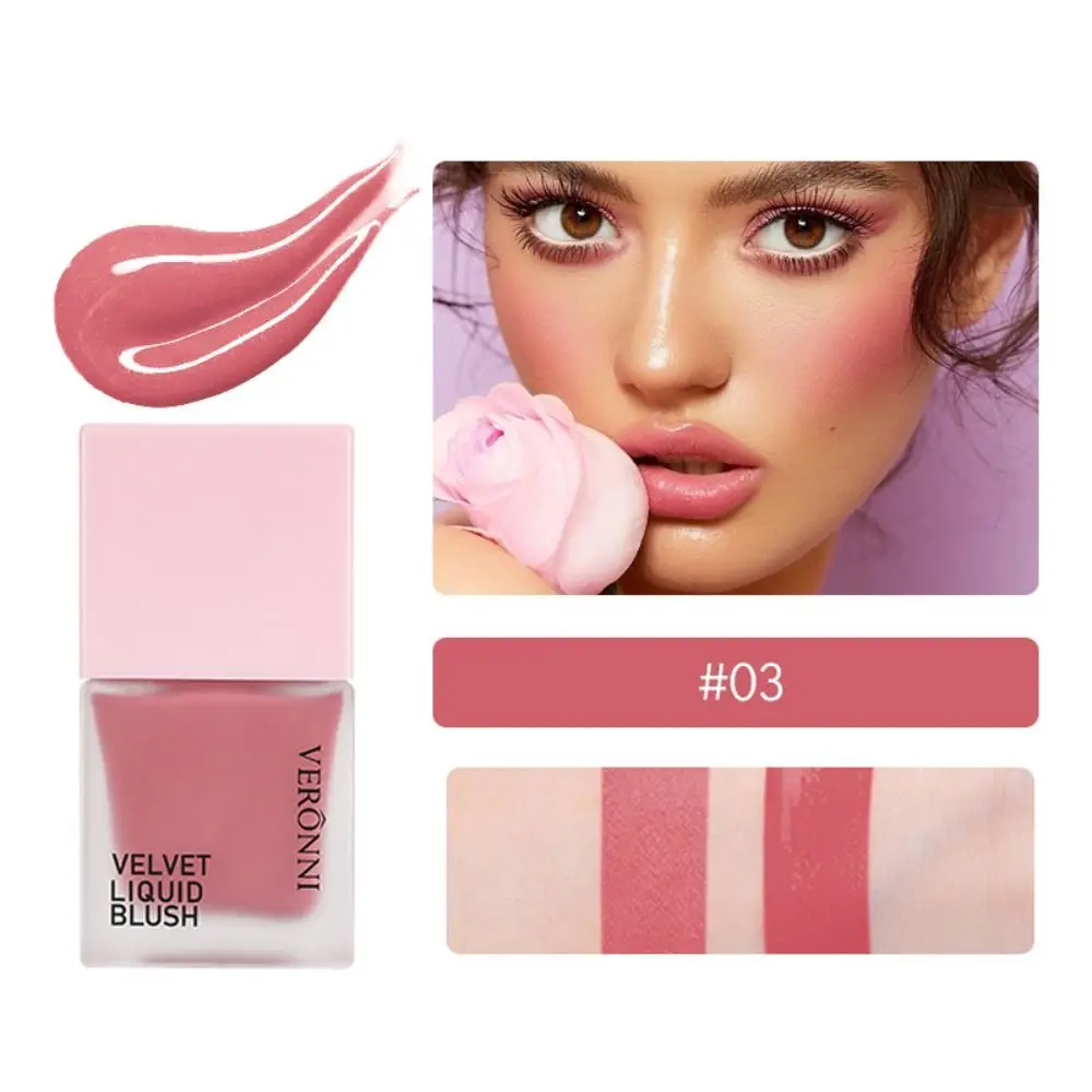 10ML Natural Silky Liquid Blush Velvet Matte Long-lasting Hydrating Rouge Waterproof High-gloss Facial Makeup Tool Stage Makeup