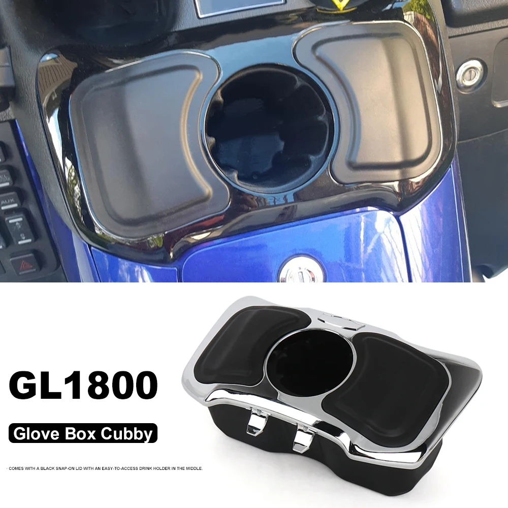 

GL1800 New Motorcycle Accessories Glove Box Cubby Storage Box with Cup Holder For Honda Goldwing GL 1800 Gold Wing F6B 2012-2017