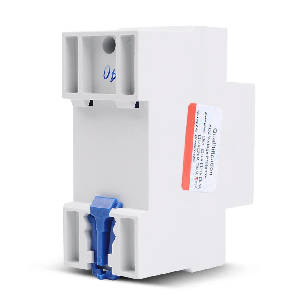 

80-А Регулируемое реле защиты от напряжения DIN-рейки, перенапряжение пониженного напряжения