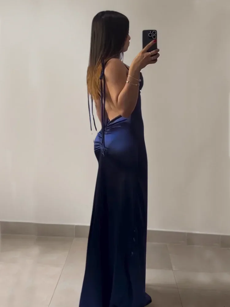 Sexy Damen-Trägerkleid Sommer High-End Rollenspiel Y2k Rückenfreies Verführerisches Unregelmäßiges Abendkleid 2025 – Detail 5