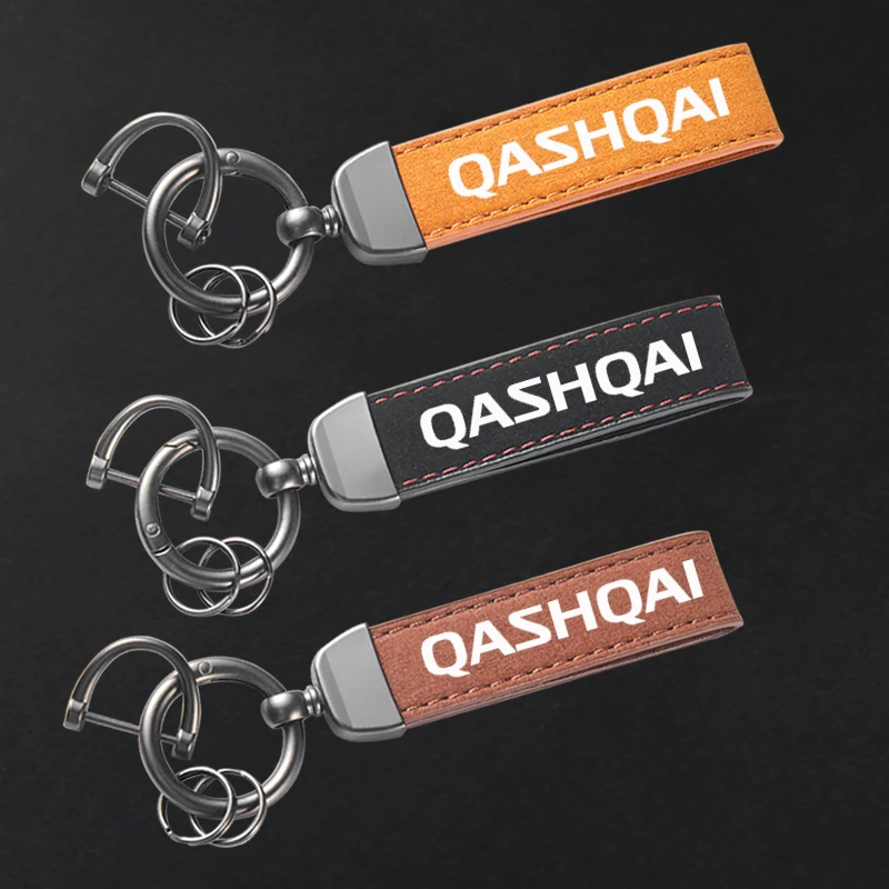 Für Nissan Qashqai J10 J11 J12 2013 2015 2016 2017 2018 2019 2020 2021 High-Grade Leder Wildleder Schlüsselbund auto Sport Schlüssel Ring