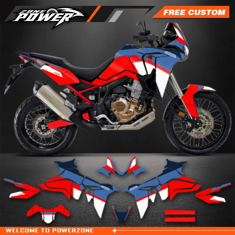 Powerzone Custom Graphics Decals Stickers Kit For Honda CRF1000L AFRICA TWIN 2020 2021 2022 Motorcycle 04