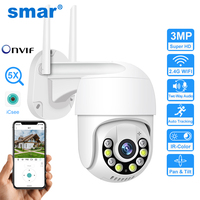 Smar 3MP PTZ WiFi Camera Outdoor Auto Tracking Ai Human Detect Full Color Night Vision Two Way Audio IP Camera ICsee APP