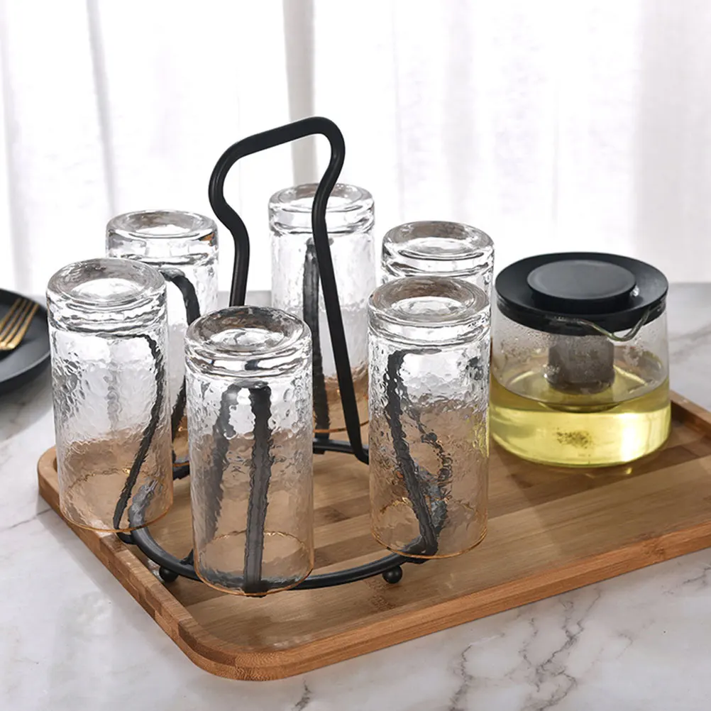 

1pc Glass Cup Storage Rack Kitchen Storage Holder Sturdy Ventilated Non-Deforming Long-Lasting Household Organizer For Home