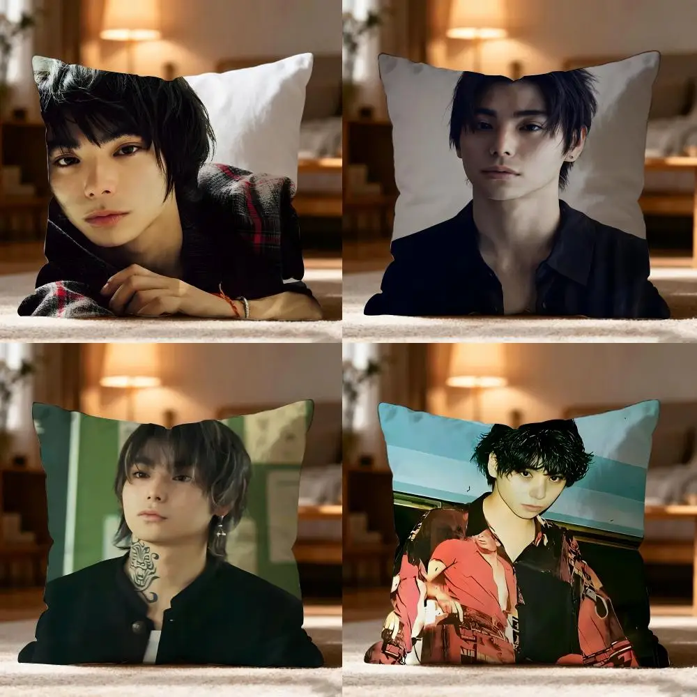 N-Nijiro M-Murakami ACTOR Pillow Case Cushion Cover Soft Washable Pillow Case Multi-Scene For Couch Bed Travel Office Use