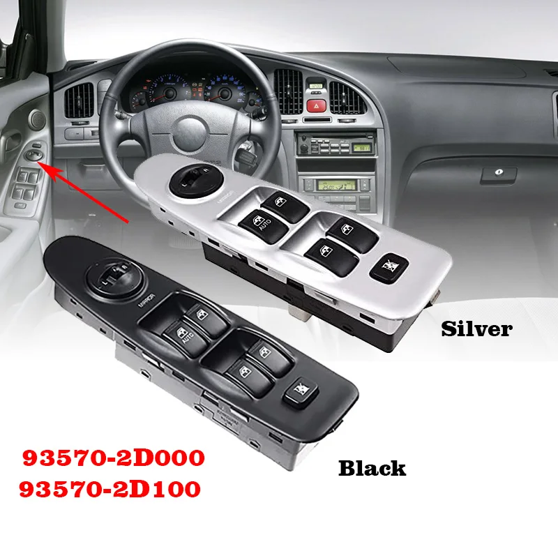 93570-2D000 93570-2D100 Front Left Electric Master Power Window Switch Control For Hyundai Elantra 2001 2002 2003-2006