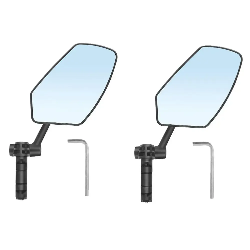 1-2Pcs Bicycle Rearview Mirror Wide Range Back Sight Rear Mirror 360° Adjustable Handlebar End Mount Clear Mirror Cycling Parts