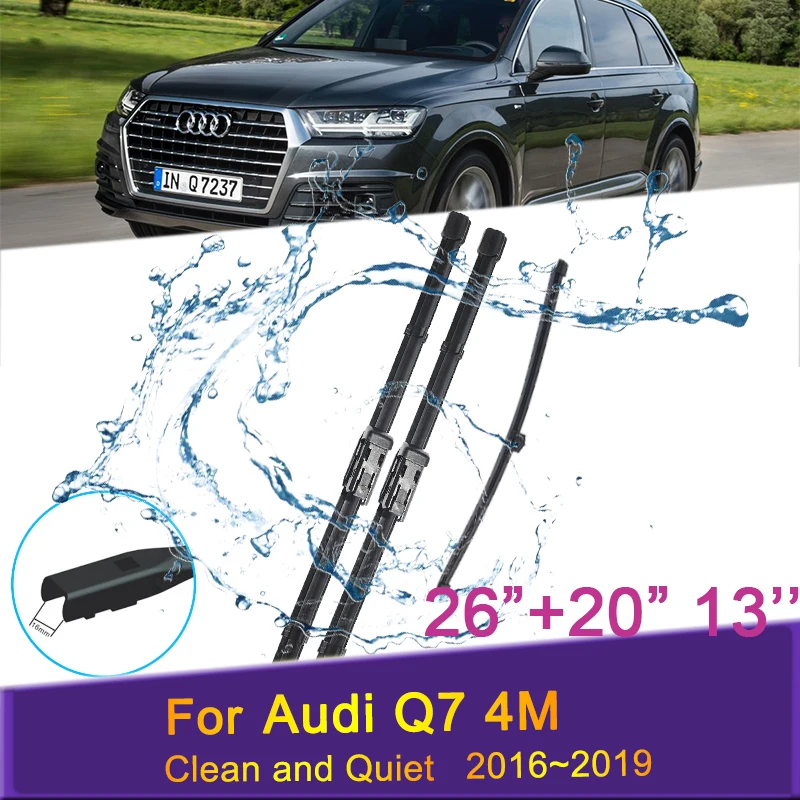 

Car Wiper Blades for Audi Q7 4M 2016 2017 2018 2019 Sline Front Windscreen Windshield Wipers Brushes Car Accessories Stickers