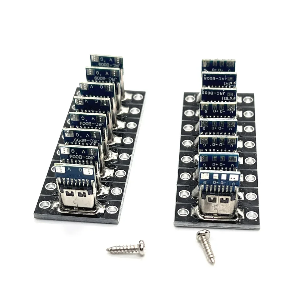 1-10pcs Type-C  USB Jack 3.1 Type-C 2Pin 4Pin Female Connector Jack Charging Port USB 3.1 Type C Socket With Screw fixing plate