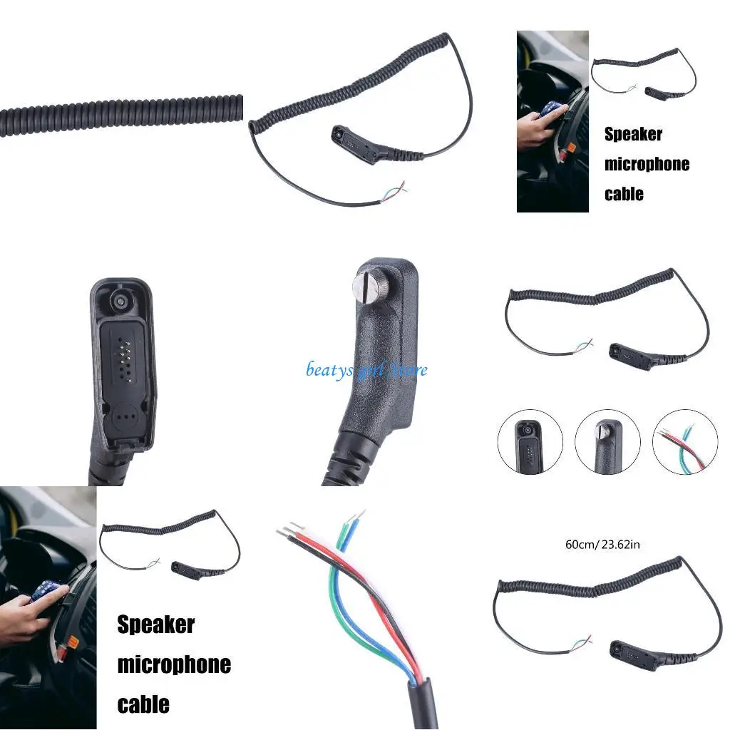 

C7AB Интерком-кабель для рации для XiR P8200 P8260 P8268 P8608 Двухсторонняя радиосвязь с микрофоном