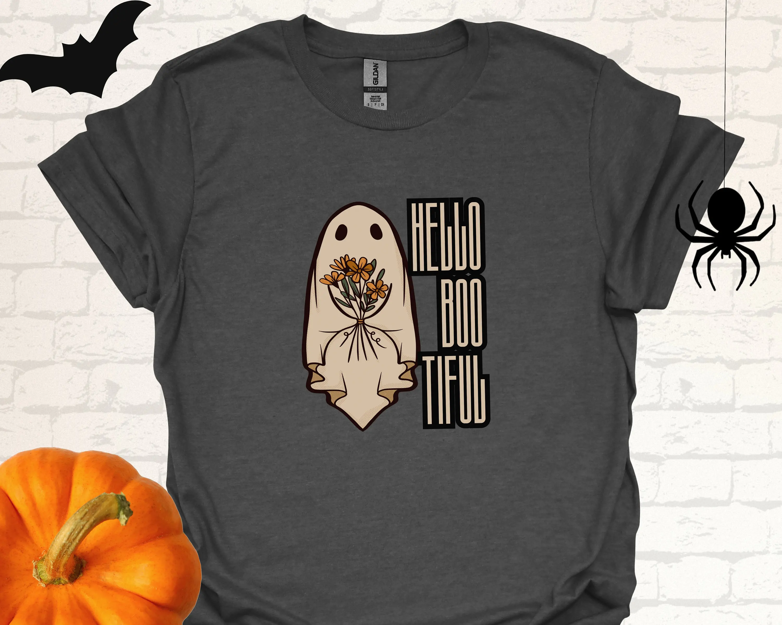 

Hello Bootiful T Shirt Funny Halloween Ghost With Cute Idea For Fans Spooky Season