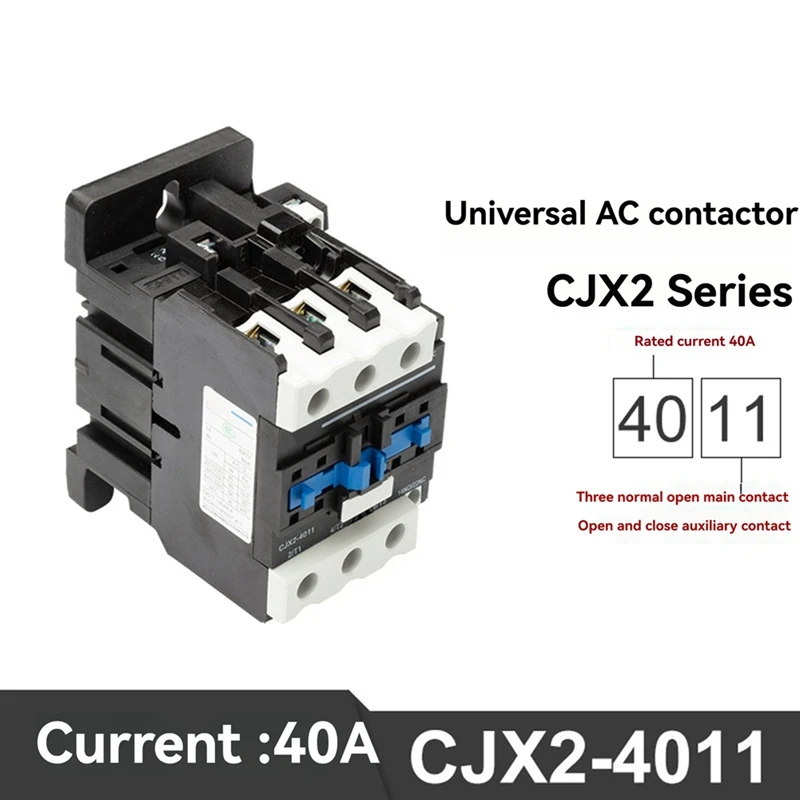 CJX2-4011- Coil 110V AC 110V 40A11 [1 Normally Open And 1 Normally Closed] 2AC Contactor