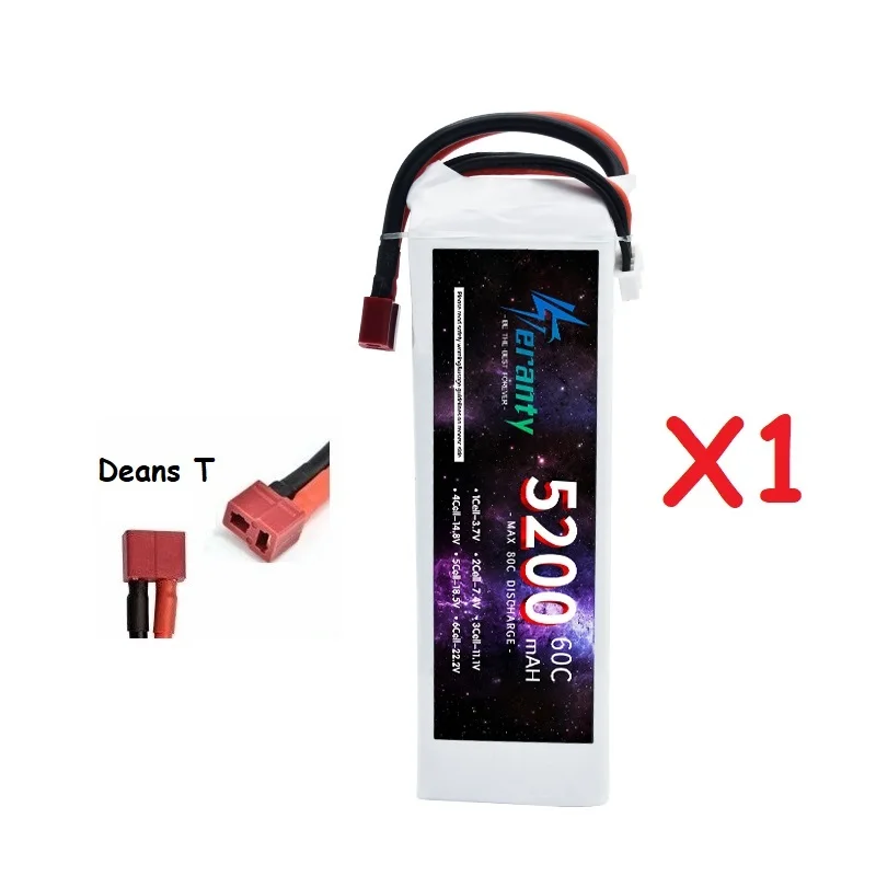 3S Lipo Batterij 11.1V 5200Mah 60c Voor Rc Auto Quadcopter Drone Vliegtuig Helikopter Met Xt60 Deans T Xt90 Ec5 11.1V Batterij
