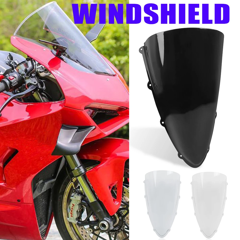 

For Ducati Panigale V4 Race 2025 Up Motorcycle High Wind Screen Visor Windscreen Fairing Windshield Touring Wing Deflector