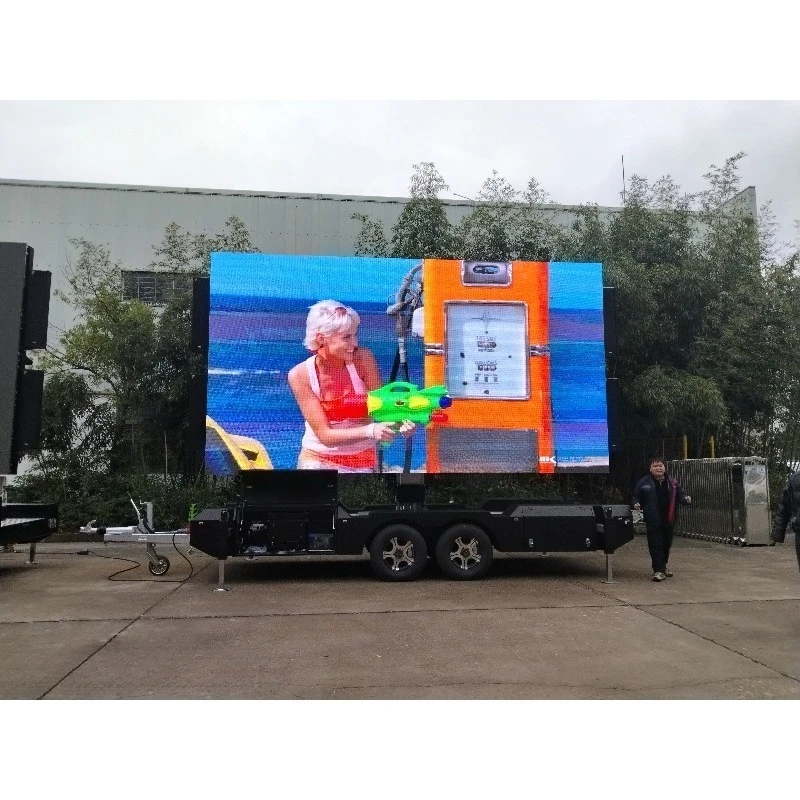 EF16 P5 Mobile Full Color LED Trailer Display-High Brightness Outdoor Advertising Screen with SDK