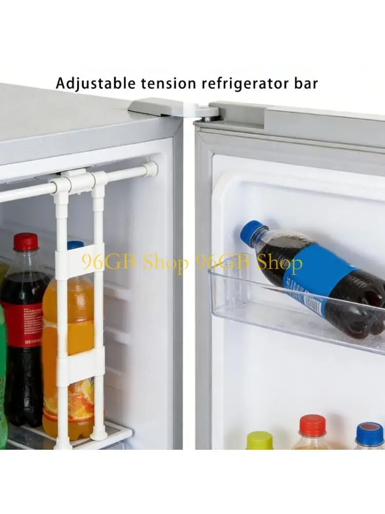 96GB Telescoping Tension Rods Anti Corrosion Rod Tool for Fridge Adjustable Simple Foldable Rust Proof for Camping