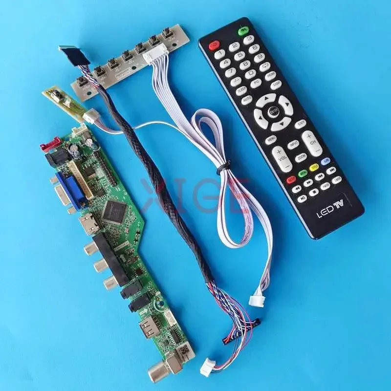 

Плата драйвера контроллера для M101NWT2 R2/R3 M101NWT4 R0/R3 10,1 "Стандартный LVDS 40 Pin TV аналоговый USB + AV + VGA + HDMI 1024x600 комплект