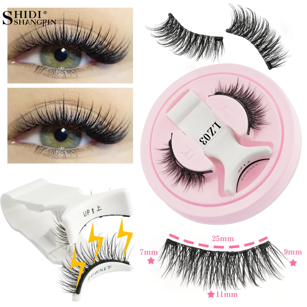 Kit ciglia magnetiche 1 paio 3D soffice visone magnete fascia alata Anime estensione ciglia finte visone SENZA colla necessaria strumento di trucco