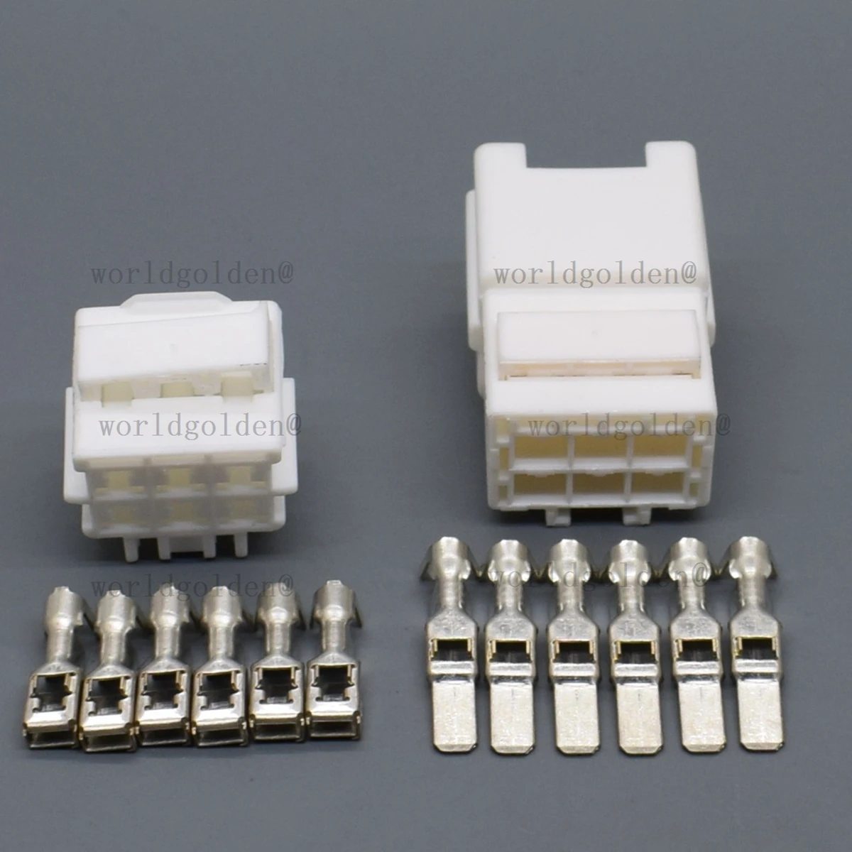 Auto 6Pin White Terminal Set 6098‑2211 6098‑1716 for universal vehicles damaged cabin interior wire replace car connector