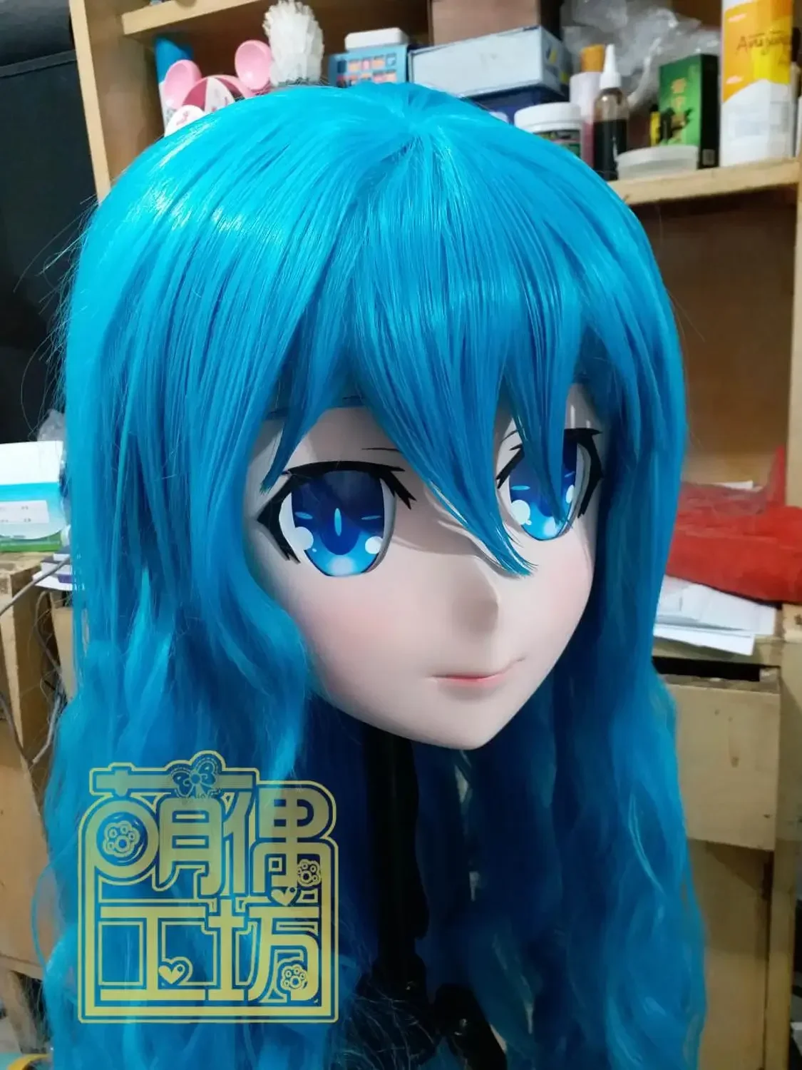 (JW-Mask13) Handmade Full Head Silicone Mask Masquerade Comics Crossdresser Doll Japan Cartoon Anime Girl Cosplay Kigurumi Masks