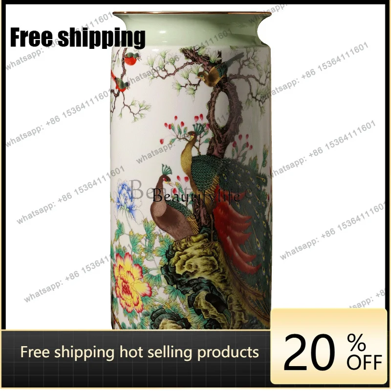 Factory Direct Ceramics vase painting and calligraphy bucket calligraphy and painting