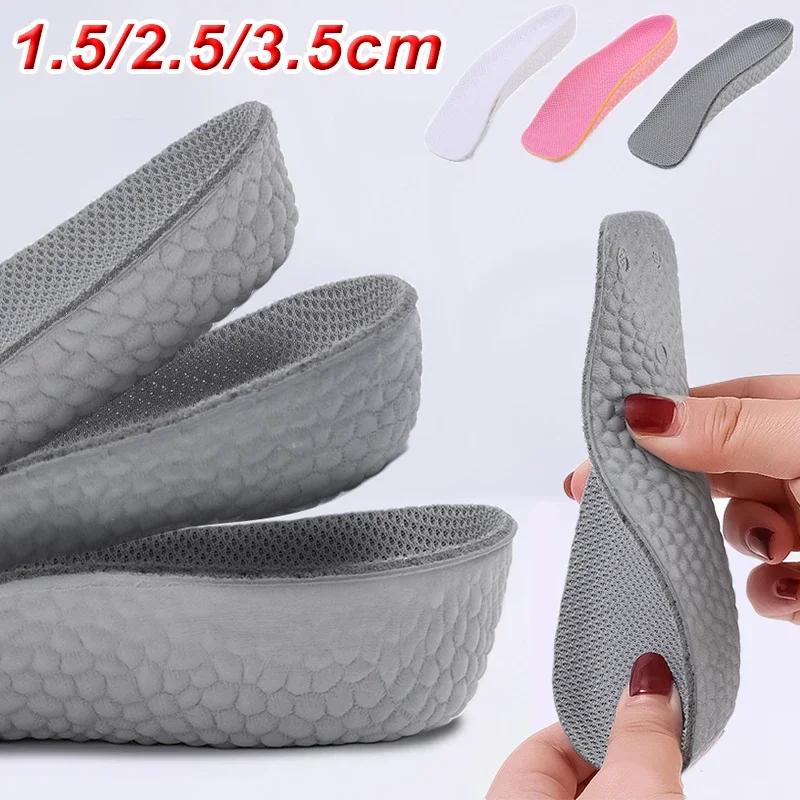 

1.5-3.5CM Invisible Height Increase Insoles Half Sole Heighten Sports Shoe Pads Inserts Men Women Orthopedic Arch Support Insole