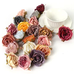 5/10Pcs Peony Artificial Flowers Heads 5cm Fake Flowers for Home Decor Marriage Wedding Decorations DIY Craft Wreath Accessories