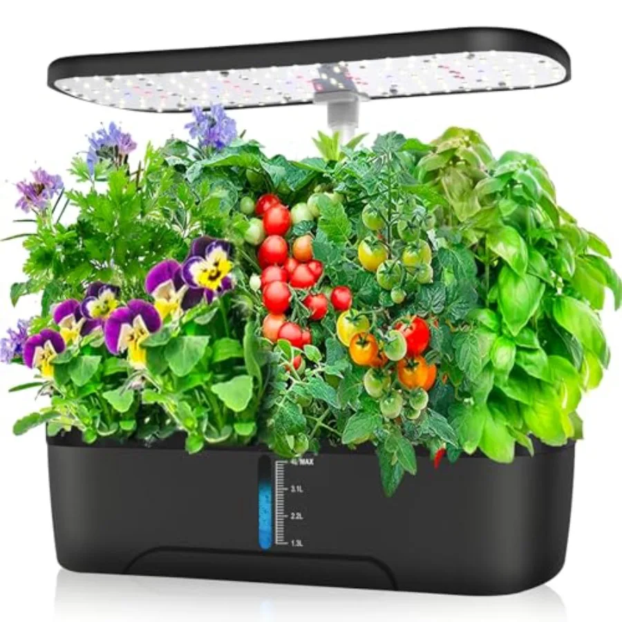 Hydroponics Growing System Indoor Herb Garden 12 Pods Hydroponics Growing System Herb Garden Kit Indoor Gardening System with G