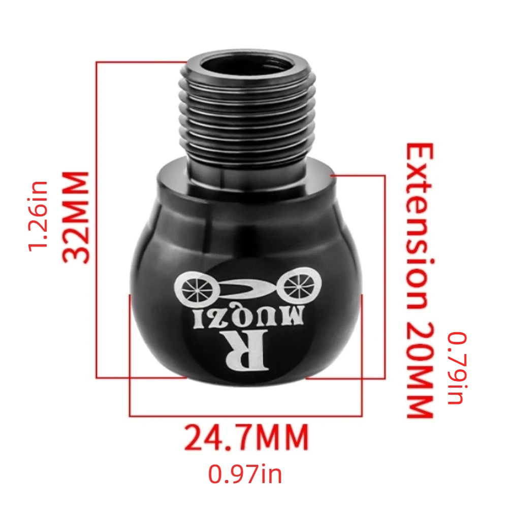 1 زوج رشاقته دواسة موسع الفولاذ المقاوم للصدأ 20 مللي متر دواسة الدراجة المحور تمديدات مستقرة خفيفة الوزن دراجة دواسة تمديد البراغي #6