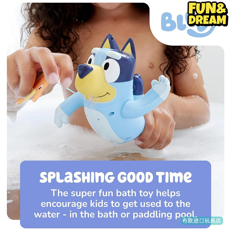 Bluey Family Bathed In The Water And Swam With Toys To Soothe Young Children Bluey Bathroom Toys Children\'S Bath Soothing Toys