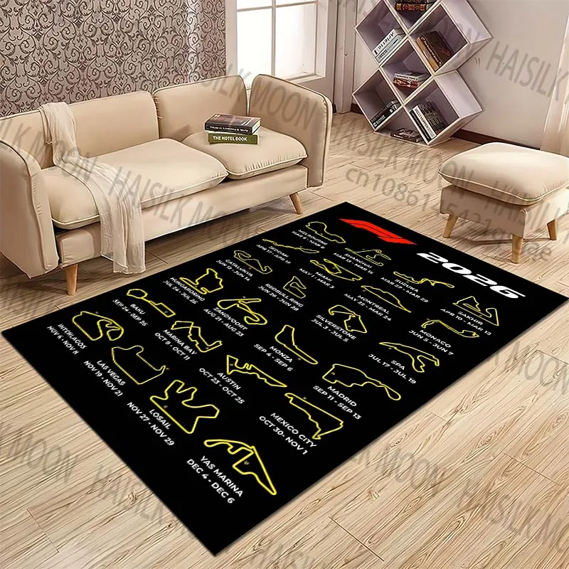 Multiple sizes Formula racing season Pattern Rug Carpets for Bedroom Living Room Sofa Mat Creative Door Mat Home Decor