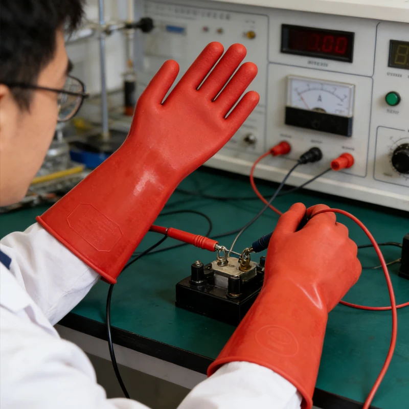 

12kV Power Insulated Gloves Electrician Protection Electrical Labor Protection Rubber Gloves Waterproof Wear-resistant Gloves