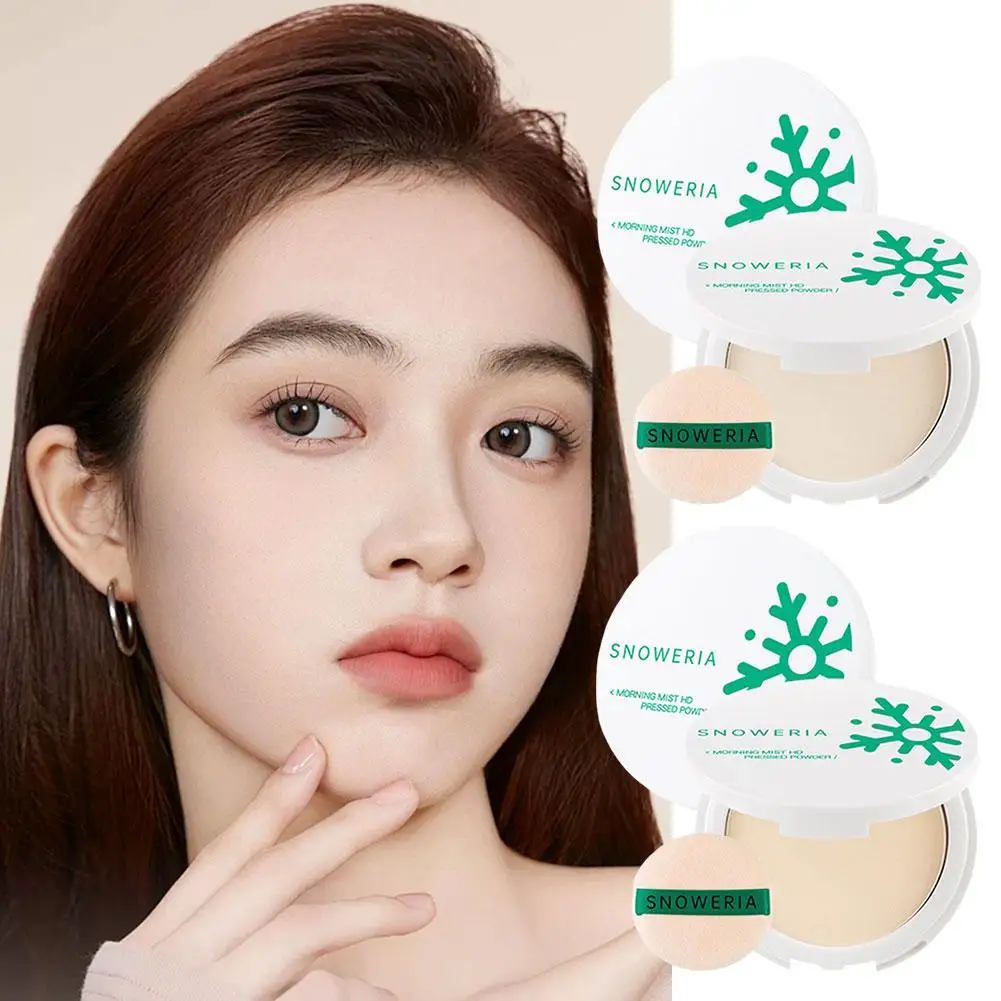 

Natural Matte Morning Mist Pressed Powder Oil Control Face Cosmetics Brighten Makeup Concealer Foundation Base Whitening R1V5