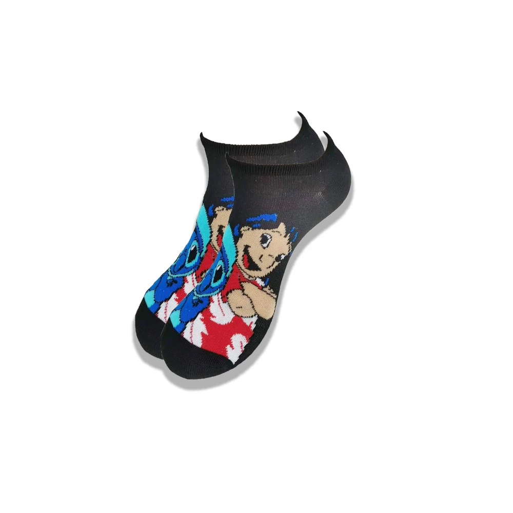 Fashion Cartoon Printed Men's and Women's Boat Socks Breathable Invisible Low Ankle Soft Comfortable Socks in Summer