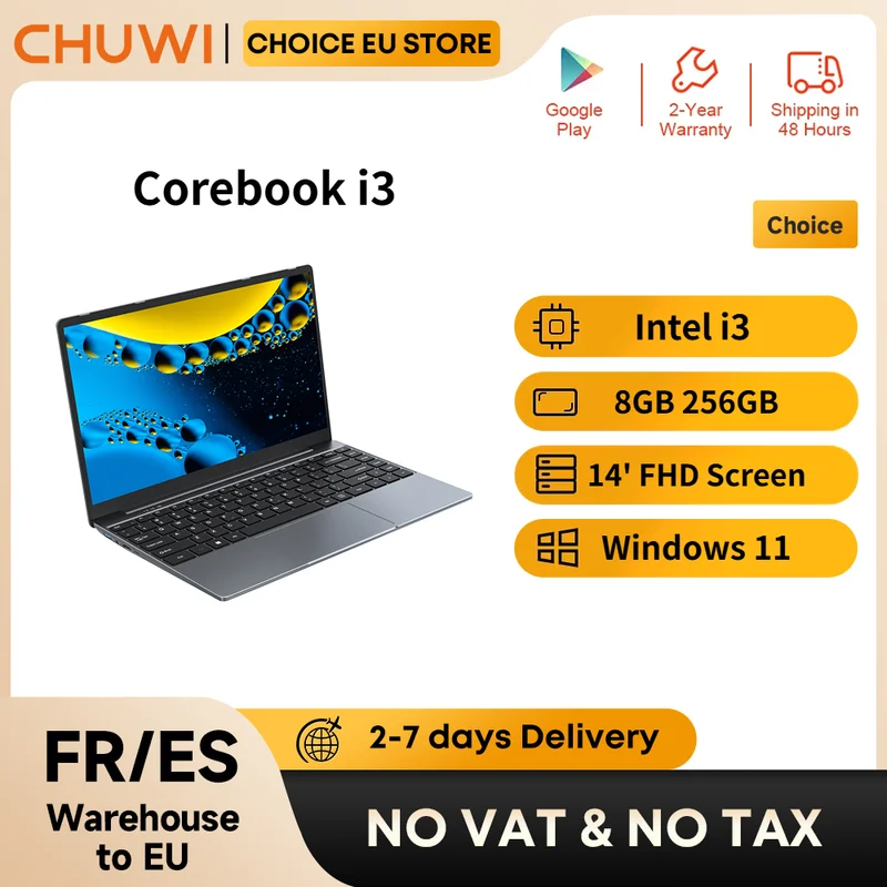 CHUWI CoreBook i3 10100Y, 8GB/256GB — per chi scrive, studia e naviga senza fronzoli