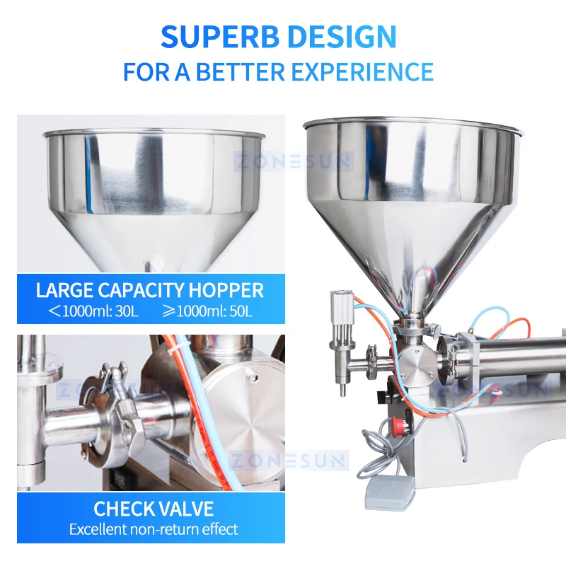 

ZONESUN ZS-GT1 Single Nozzle Pneumatic Paste & Viscous Liquid Filling Machine