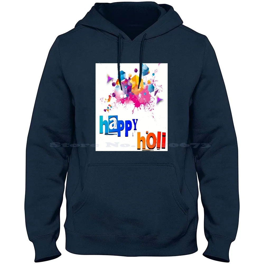 Happy Holi Festival Of India 100% Cotton Hoodie T Shirt Colorful Holi Festivals Hindu Vibrant Happy Holi Holi Greetings Bura Na