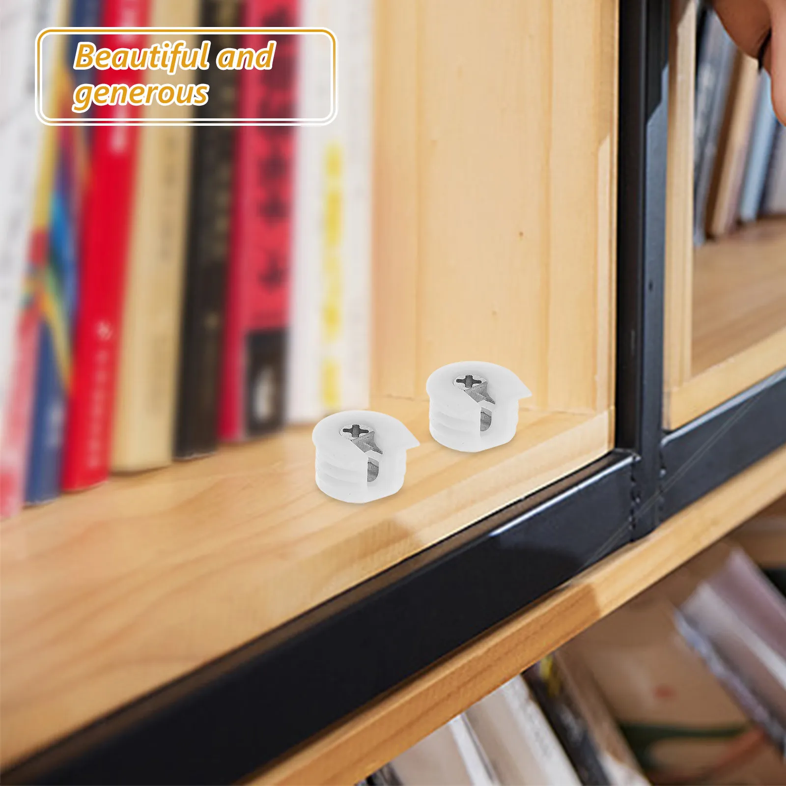 20Pcs Shelf Cam Lock Connectors Invisible Divider Peg Cabinet Hardware Set Easy Install Cam Fasteners for Wardrobe Panel Lock