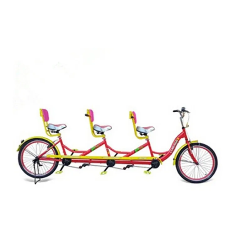 2 unids/lote Pedal amantes de tres personas bicicletas Surrey adulto turismo carretera Tandem bicicleta de turismo