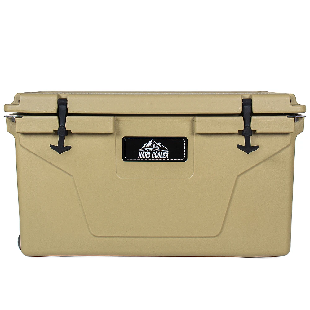

85 Quart Khaki Cooler: Bear-Resistant Rotomolded Ice Chest with 6-Day Ice Retention for Camping & Fishing Adventures