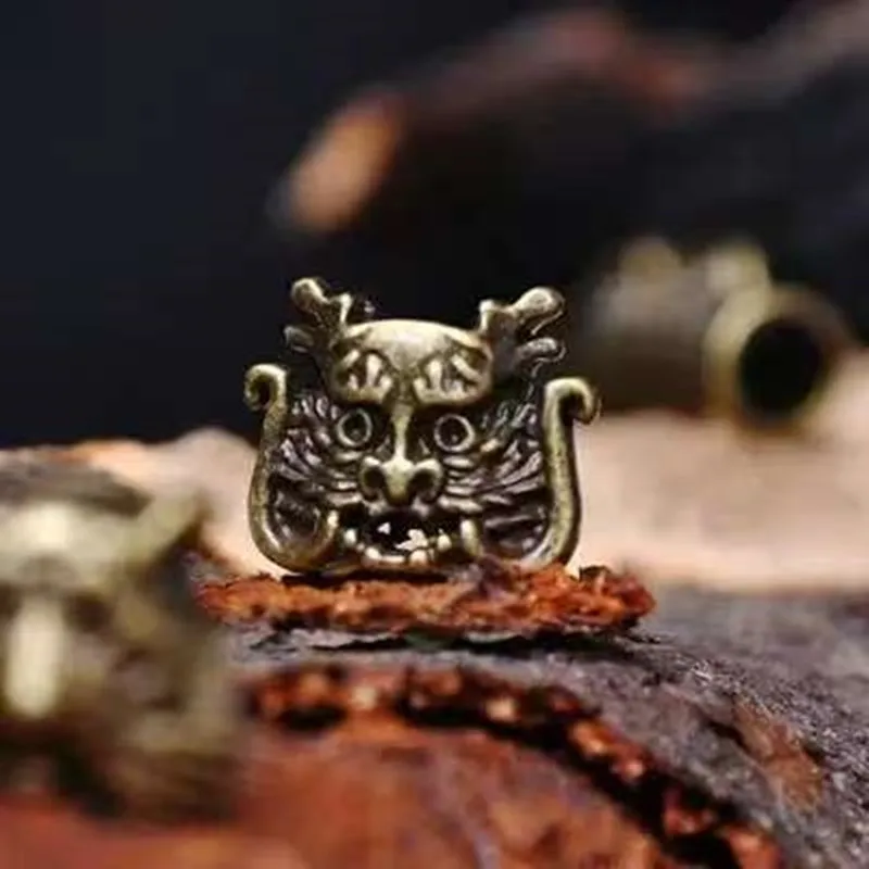 25PCS/lot Charm Metal dragon /leopard For Paracord Bracelet Knife Lanyards Accessories