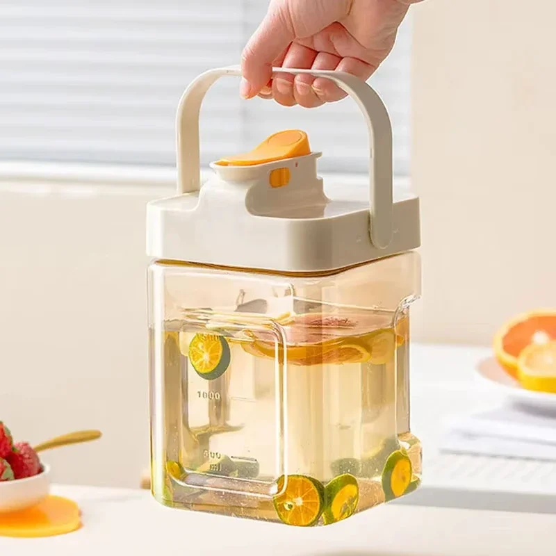 

Home Refrigerator Cooler With Tap, Leak-Proof Fruit Tea Drink Jug, Large-Capacity Drink Bucket For Cold Storage