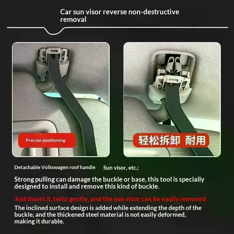 Sun Visor Assist Handle Removal Tool Set Prevents Damage Car Headliner Clips DIY Interior Panel Pry Disassembly Tool