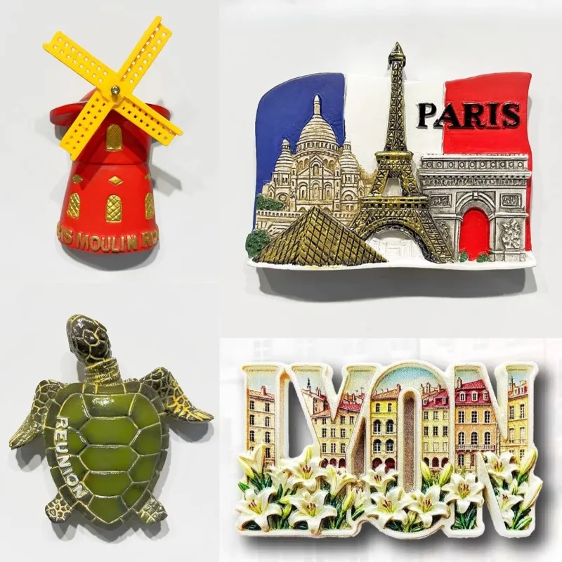 Frankreich Souvenirs Montmartre Moulin Rouge Kühlschrankmagnete Menton Nice Provence Reunion Lyon Colmar Kühlschrankaufkleber Geburtstagsgeschenke