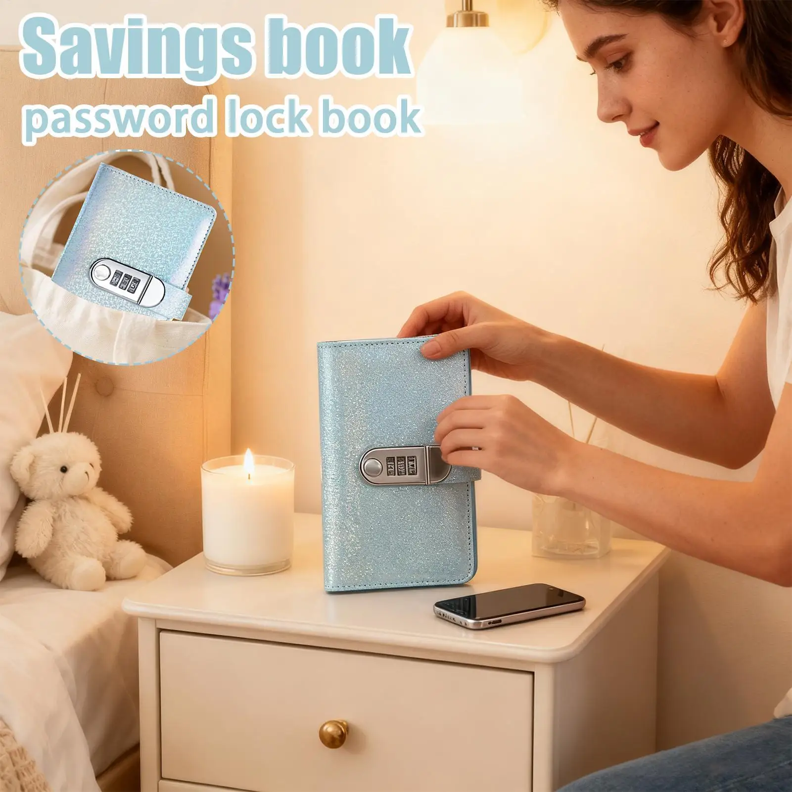 Money Binder For Cash Saving 100 Envelopes Budget Management Money Binder With Password Lock For Challenge Allowance Management