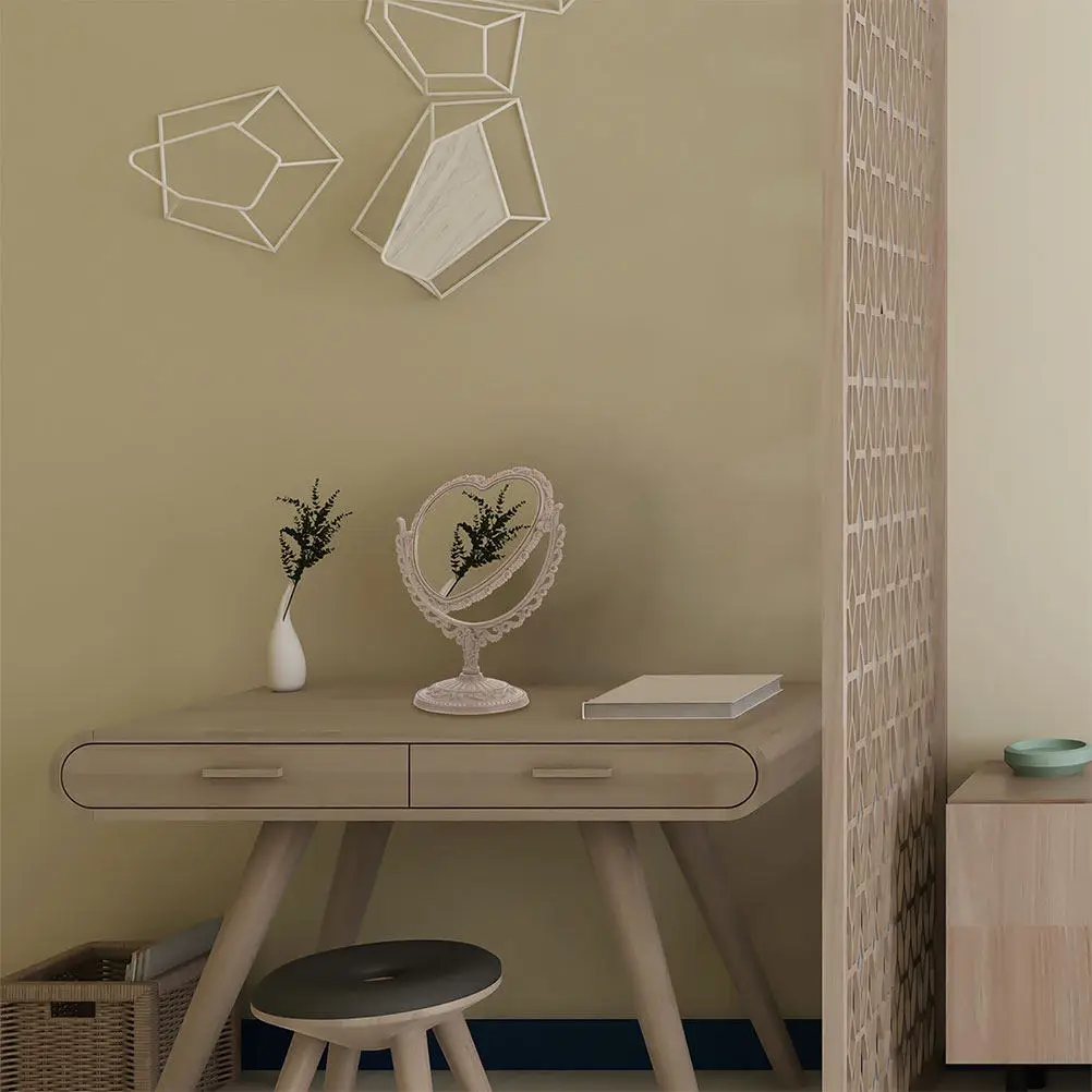 3pcs-retro-dual-sided-vanity-mirror-tabletop-heart-shaped-clear-reflection-makeup-grooming-mirror-for-small-space-desktop