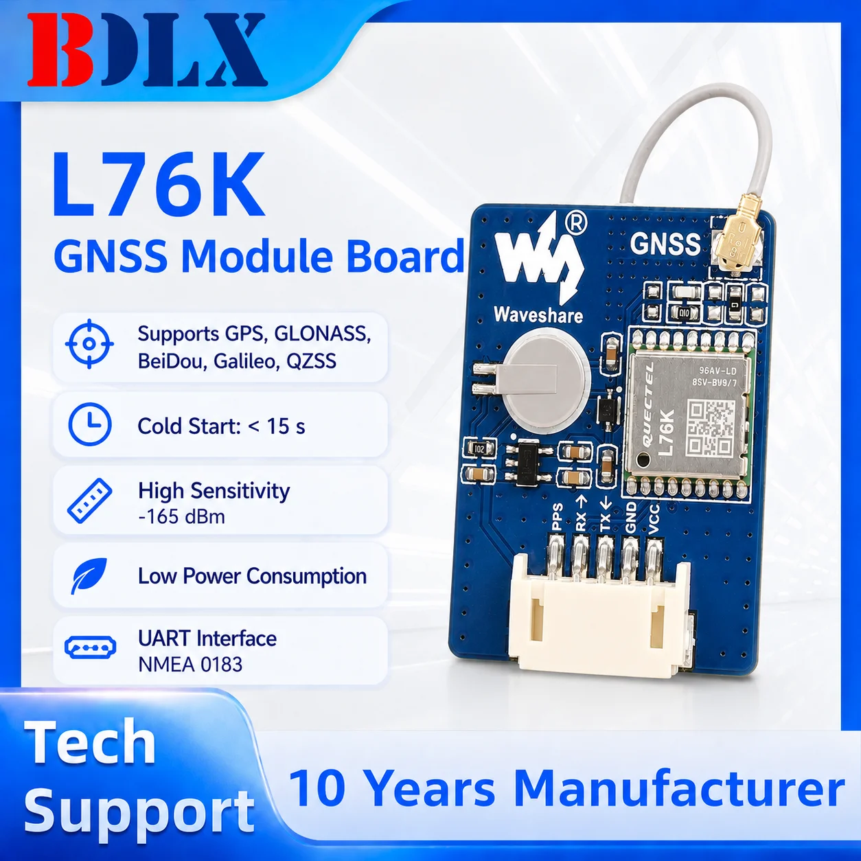 LC76G L76K GNSS GPS Module Board UART for Raspberry Pi Pico ESP32 Arduino STM32 Jetson Nano GPS GLONASS BDS Galileo QZSS