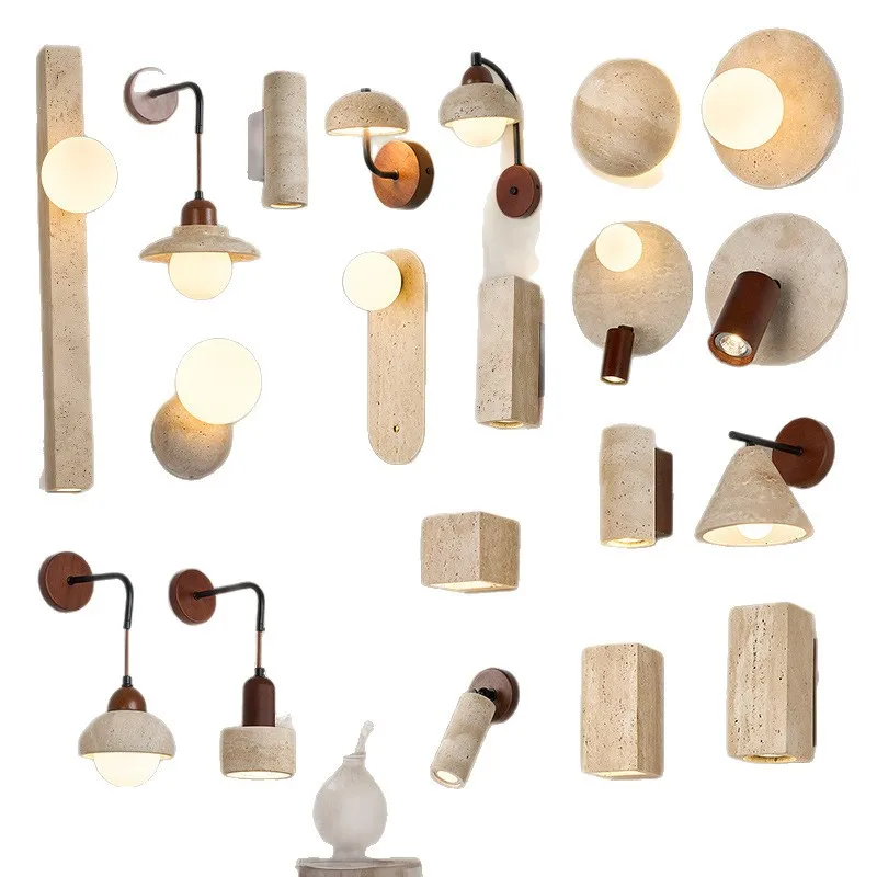 

Huangdongshi Bedroom hall wall lamp living room wall with switch Silent wind B&B bedside hotel